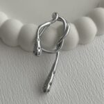 Özel Seri Zirkon Taşlı Sarmal Tasarım Gümüş Earcuff Küpe
