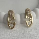 Özel Seri Zirkon Taşlı Marka Model Gold Küpe
