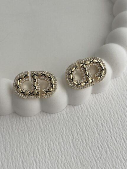 Özel Seri Zirkon Taşlı Marka Model Gold Küpe