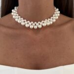 LP Özel Üretim Örme Tasarım İnci Choker Kolye