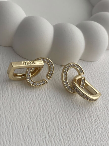 Özel Seri Marka Model CD Zirkon Taşlı Gold Küpe