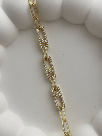 Özel Seri Marka Model Zincir Tasarım Gold Bileklik