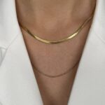 Gold İkili İtalyan Zincir Çelik Kolye