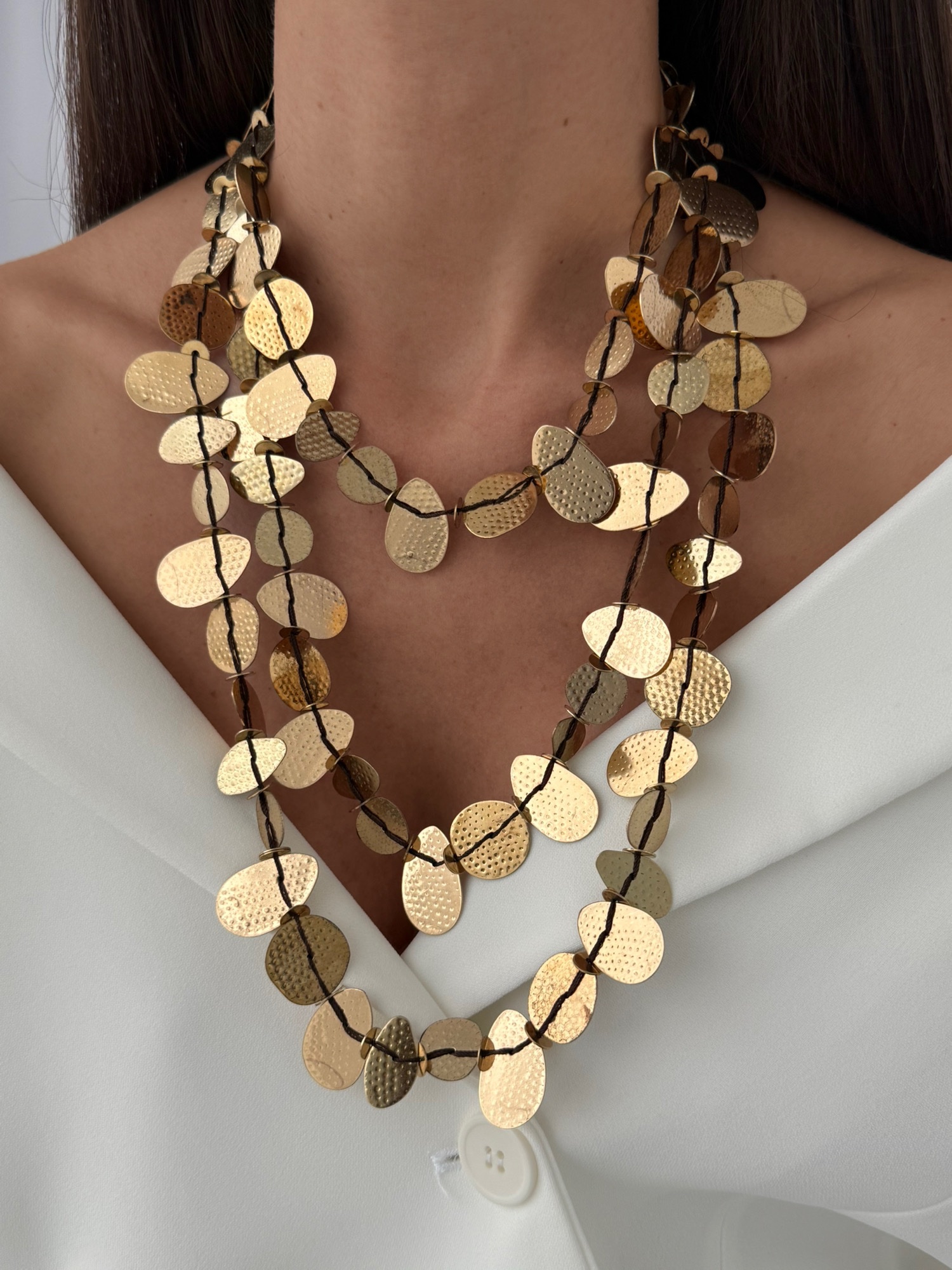 img_1194-3 Özel Seri ZR Model Desenli Plaka Tasarım Üçlü Gold Kolye