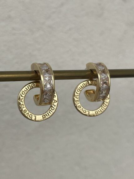 Özel Seri Marka Model Zirkon&Baget Taşlı Gold Küpe