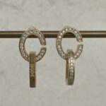 Özel Seri Marka Model CD Zirkon Taşlı Gold Küpe