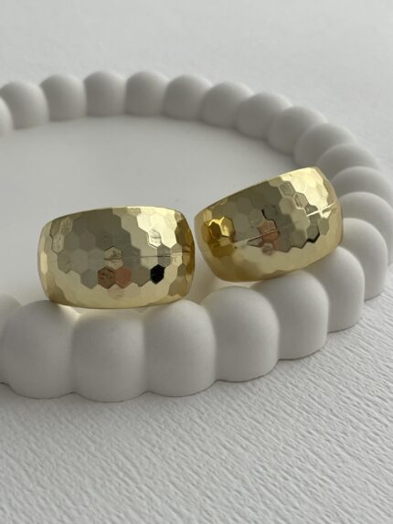 Özel Seri Disko Model Gold Halka Küpe