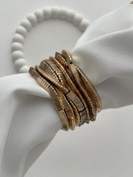 Özel Seri ZR Model Kalın Halat Tasarım Çoklu Gold Bileklik