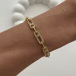 Özel Seri Marka Model Zincir Tasarım Gold Bileklik