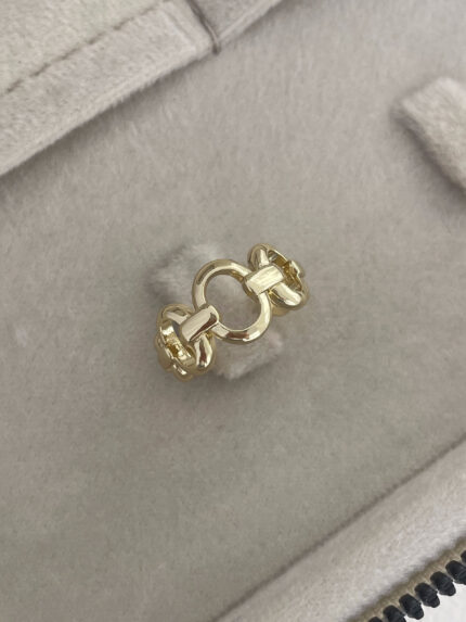 Özel Seri Oval Tasarım Ayarlanabilir Gold Yüzük