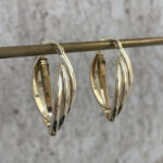 Özel Seri X Tasarım Gold Halka Küpe