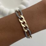 Özel Seri Zirkon Taşlı Gurmet Tasarım Gold & Gümüş Bileklik