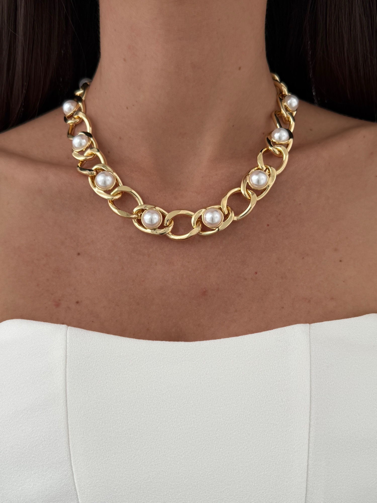 img_2167-6 Özel Seri Zincir Tasarım İnci Detay Gold Kolye