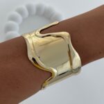Özel Seri Soyut Tasarım Sıkıştırılabilir Gold Bileklik
