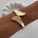 Özel Seri Geometrik Desen Gold Kelepçe Bileklik