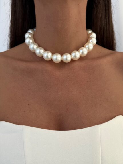 LP Özel Üretim 18mm Kalın İnci Kolye