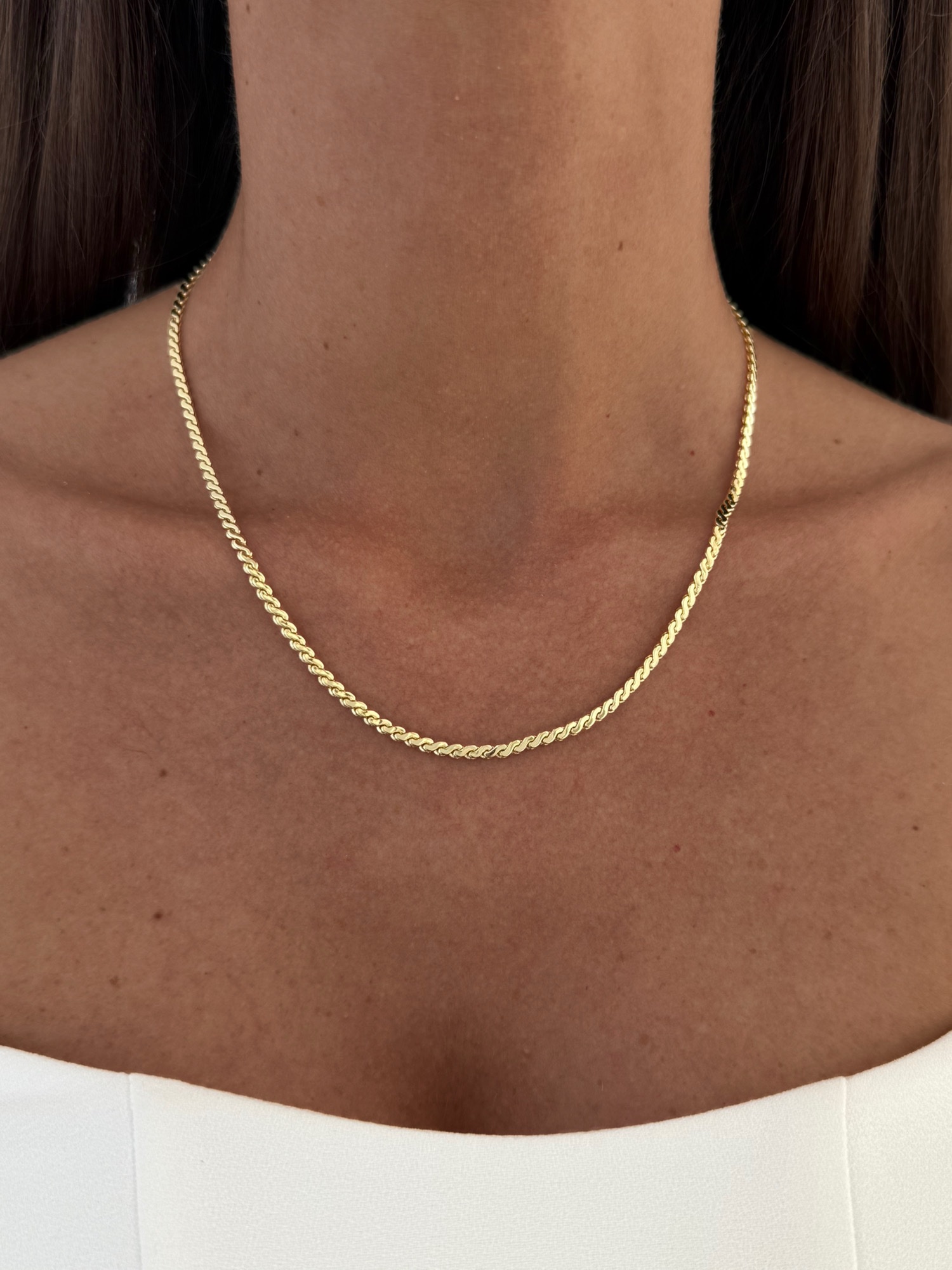 img_8408.jpeg Özel Seri Gold Kalın Örme İtalyan Zincir Kolye 45 Cm