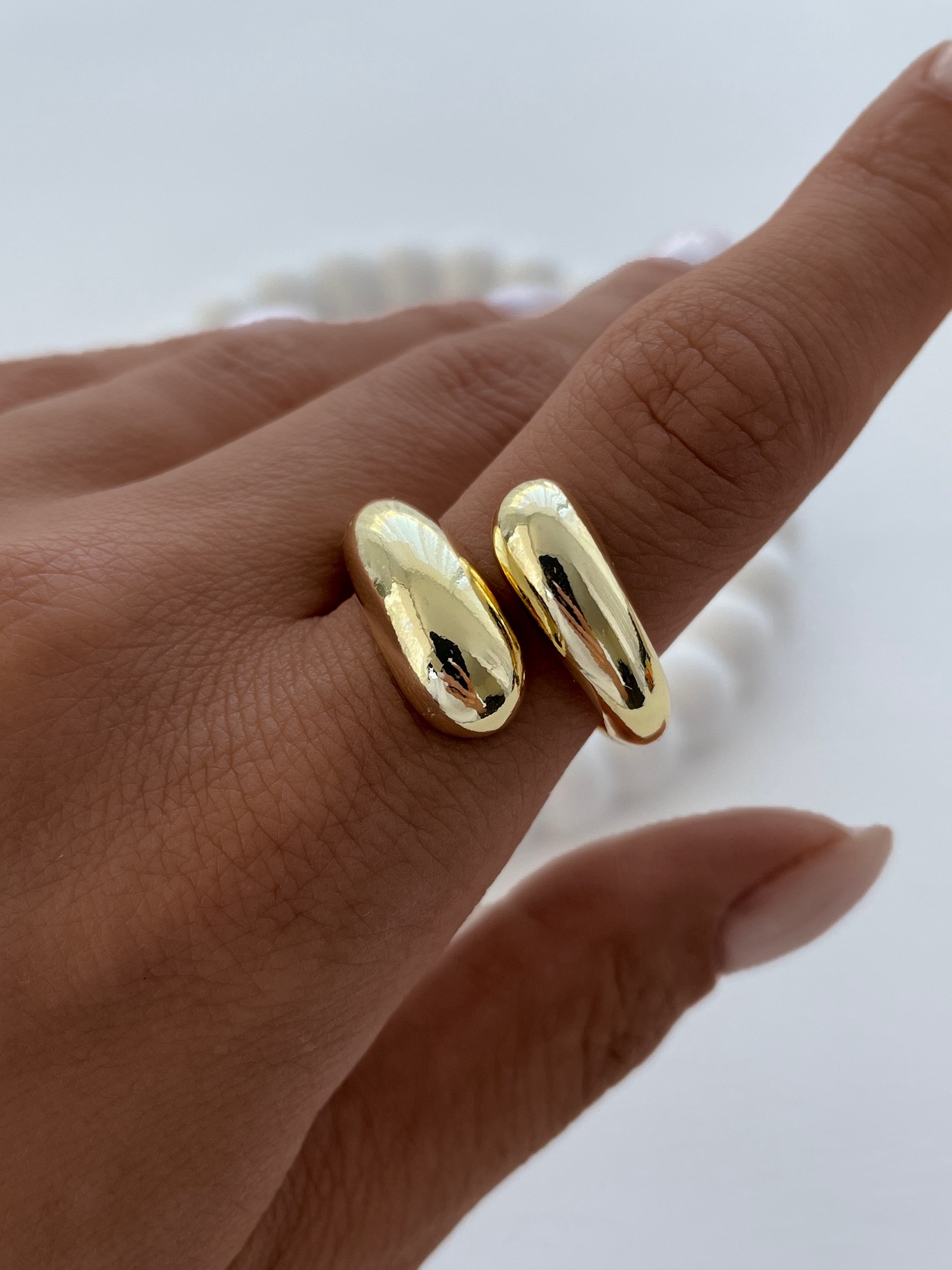 img_9280.jpeg Özel Seri Kalın Damla Tasarım Ayarlanabilir Gold Yüzük