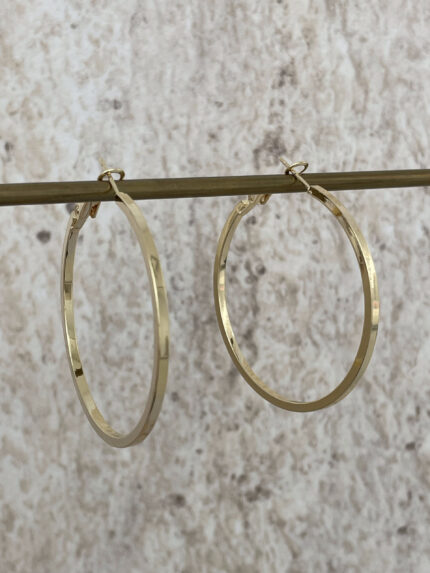 Özel Seri Büyük Boy Gold Halka Küpe