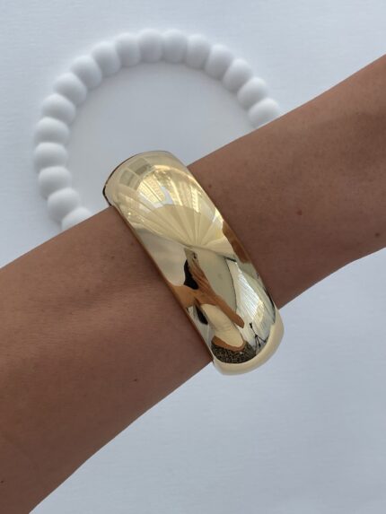 Özel Seri Bombe Tasarım Gold Kelepçe Bileklik