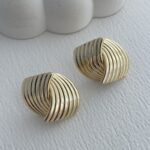 Özel Seri Tırtık Model X Tasarım Gold Küpe
