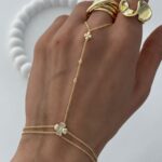 Özel Seri Zirkon Taşlı Yonca Tasarım Gold Şahmeran