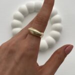 Özel Seri Geometrik Tasarım Ayarlanabilir Gold Yüzük