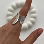 Özel Seri Parmağı Saran Geometrik Ayarlanabilir Gümüş Yüzük