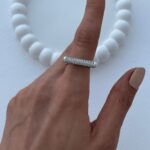 Özel Seri Çubuk Tasarım Zirkon Taşlı Ayarlanabilir Gümüş Yüzük