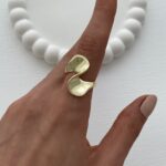 Özel Seri Kıvrım Tasarım Ayarlanabilir Gold Yüzük