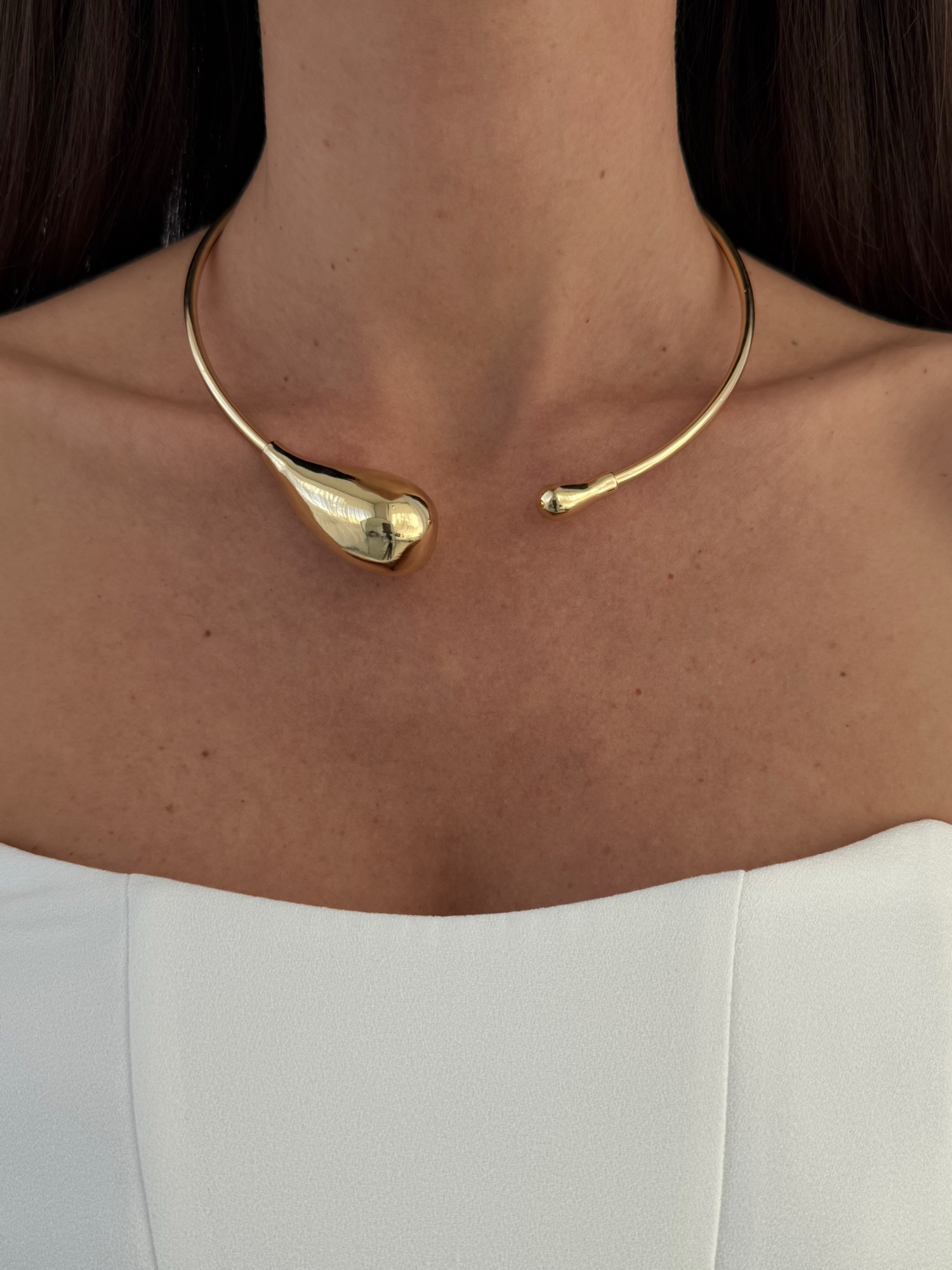 img_7360.jpeg Özel Seri Damla Tasarım Gold Choker Kolye