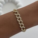 Özel Seri Zirkon Taşlı Gurmet Tasarım Gold Shiny Bileklik