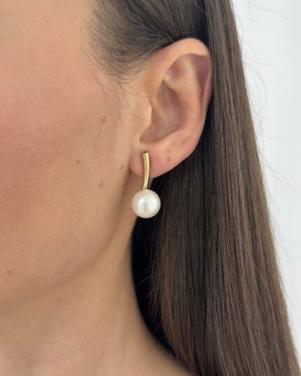 Özel Seri Gold Detay İnci Top Küpe