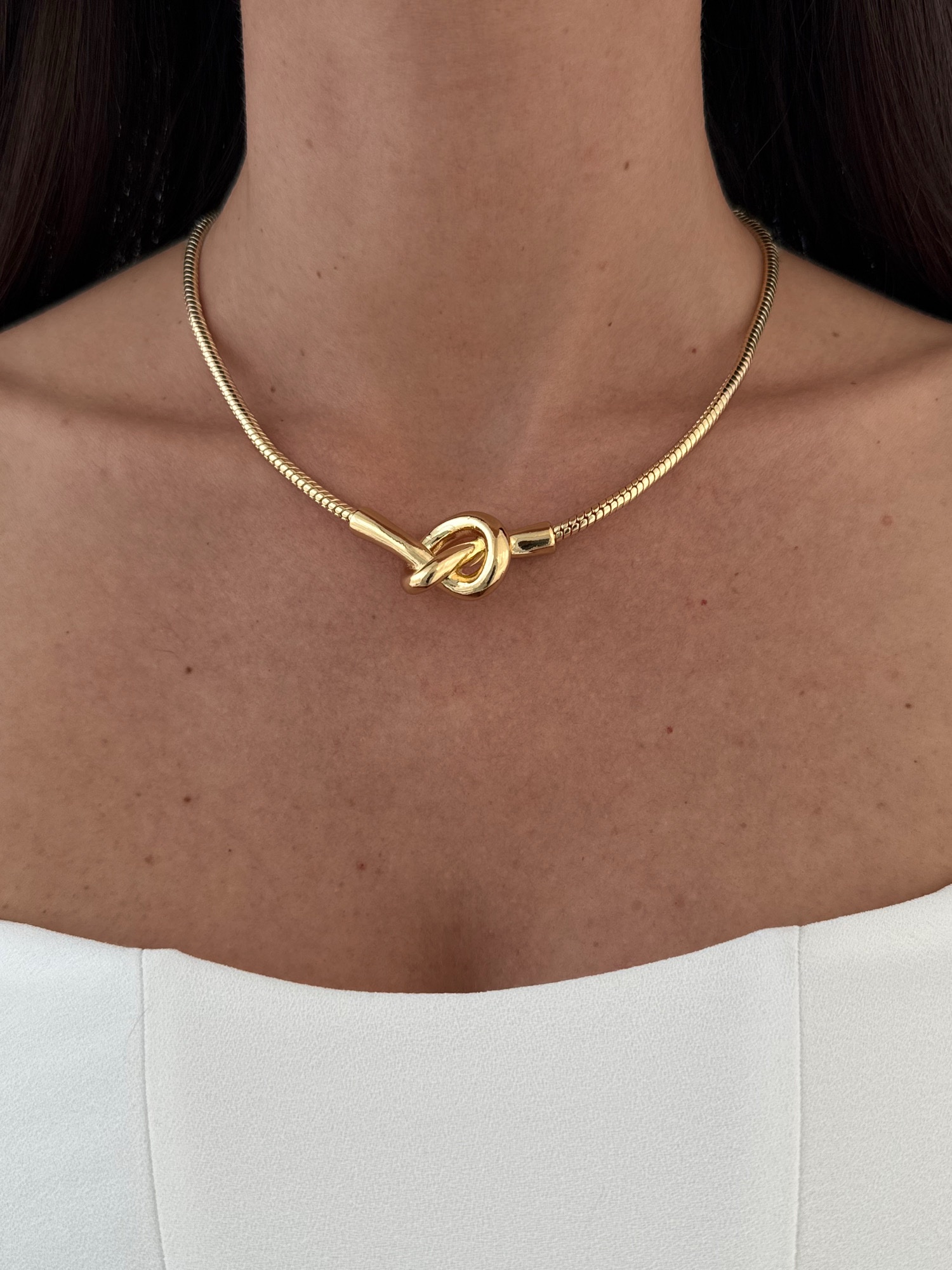 img_0738-4 Özel Seri Tırtık Zincir Düğüm Tasarım Gold Kolye