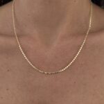 Özel Seri Yuvarlak Ezme Plaka Zincir Gold Kolye