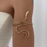 Özel Seri Yılan Tasarım Ayarlanabilir Gold Pazu Bileklik