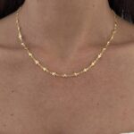 Özel Seri Yıldız Tasarım Gold Kolye