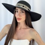 CD Marka Model Siyah Büyük Boy Hasır Şapka