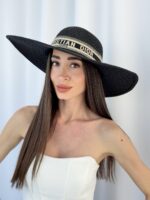 CD Marka Model Siyah Büyük Boy Hasır Şapka