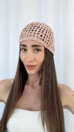 ZR Model Payet Detay Pembe File Şapka - Görsel 4