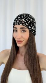 ZR Model Payet Detay Siyah File Şapka - Görsel 4