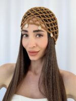 ZR Model Deniz Kabuğu Detay Kahverengi File Şapka