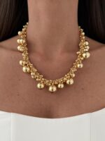 Özel Seri Çoklu Top Detay Gold Kolye