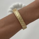Özel Seri Geometrik Desen Gold Kelepçe Bileklik