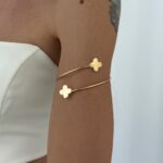 Özel Seri Yonca Tasarım Gold Pazu Bileklik