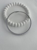Özel Seri Damla Baget Taşlı Gümüş Choker Kolye - Görsel 5