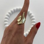 Özel Seri Soyut Tasarım Ayarlanabilir Gold Yüzük