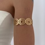 Özel Seri Spiral Tasarım Gold Ayarlanabilir Pazu Bileklik