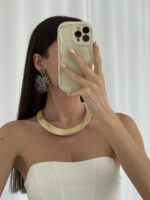 Özel Seri ZR Model Leopar Desen Gold Küpe - Görsel 4