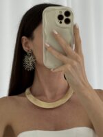 Özel Seri ZR Model Leopar Desen Gold Küpe - Görsel 2